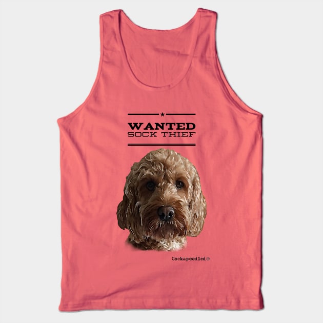 Cockapoo / Doodle Dog Sock Thief Tank Top by WoofnDoodle 